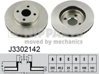 Тормозной диск NIPPARTS J3302142