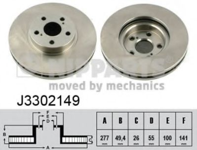 Тормозной диск NIPPARTS J3302149