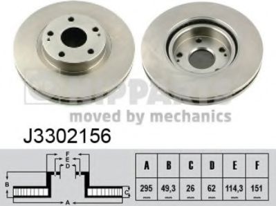 Тормозной диск NIPPARTS J3302156