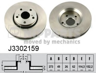 Тормозной диск NIPPARTS J3302159