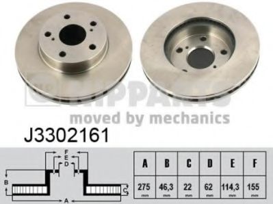 Тормозной диск NIPPARTS J3302161