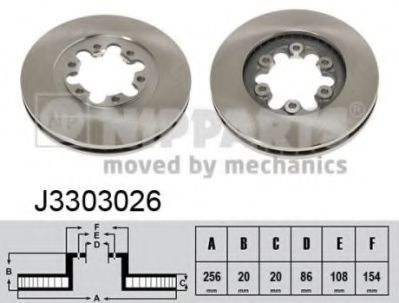 Тормозной диск NIPPARTS J3303026