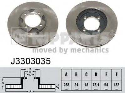Тормозной диск NIPPARTS J3303035