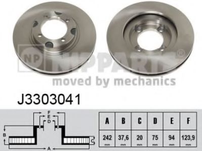 Тормозной диск NIPPARTS J3303041