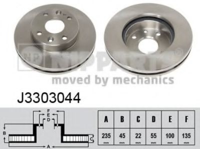 Тормозной диск NIPPARTS J3303044