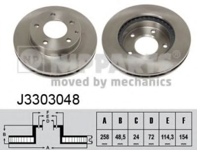 Тормозной диск NIPPARTS J3303048