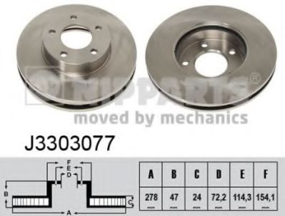 Тормозной диск NIPPARTS J3303077