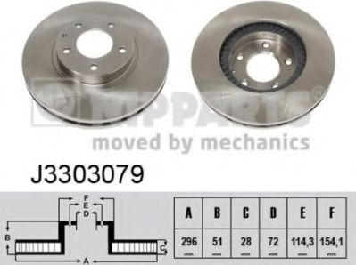 Тормозной диск NIPPARTS J3303079
