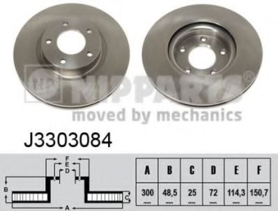 Тормозной диск NIPPARTS J3303084