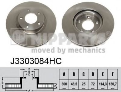 Тормозной диск NIPPARTS J3303084HC