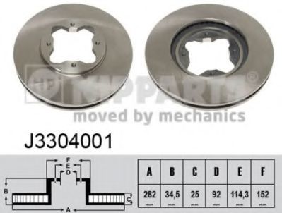 Тормозной диск NIPPARTS J3304001