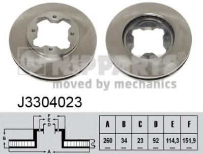 Тормозной диск NIPPARTS J3304023
