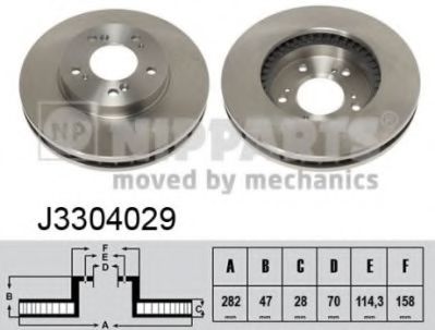 Тормозной диск NIPPARTS J3304029