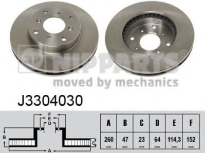 Тормозной диск NIPPARTS J3304030