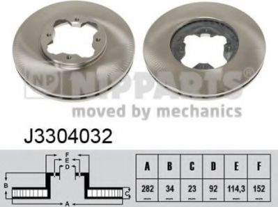 Тормозной диск NIPPARTS J3304032