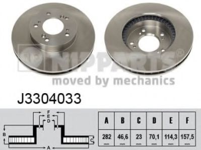 Тормозной диск NIPPARTS J3304033