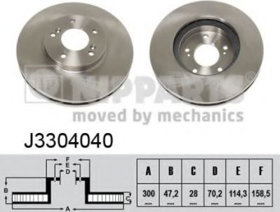 Тормозной диск NIPPARTS J3304040