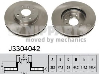 Тормозной диск NIPPARTS J3304042