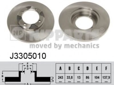 Тормозной диск NIPPARTS J3305010