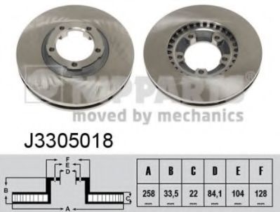 Тормозной диск NIPPARTS J3305018