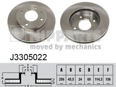 Тормозной диск NIPPARTS J3305022
