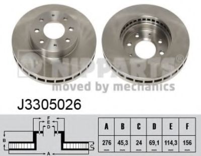 Тормозной диск NIPPARTS J3305026