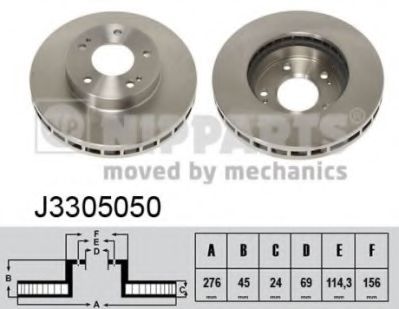 Тормозной диск NIPPARTS J3305050