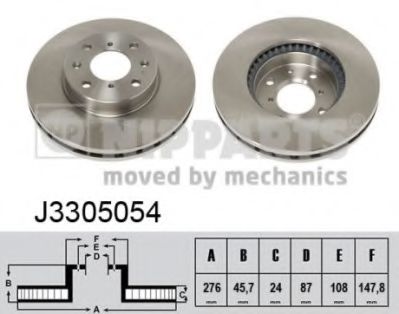 Тормозной диск NIPPARTS J3305054