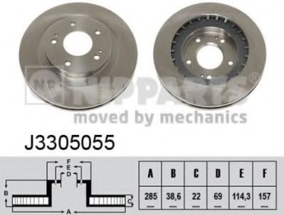 Тормозной диск NIPPARTS J3305055