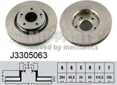 Тормозной диск NIPPARTS J3305063