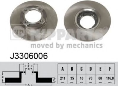 Тормозной диск NIPPARTS J3306006