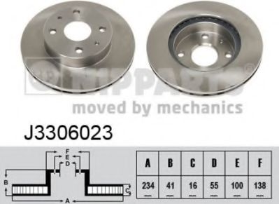 Тормозной диск NIPPARTS J3306023