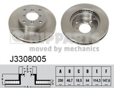 Тормозной диск NIPPARTS J3308005