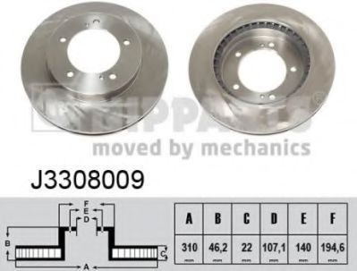 Тормозной диск NIPPARTS J3308009
