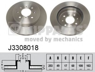 Тормозной диск NIPPARTS J3308018