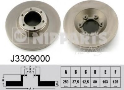 Тормозной диск NIPPARTS J3309000