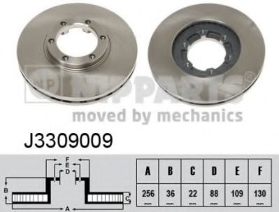 Тормозной диск NIPPARTS J3309009