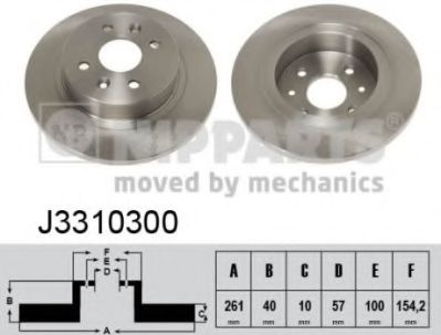Тормозной диск NIPPARTS J3310300