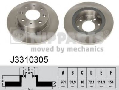 Тормозной диск NIPPARTS J3310305