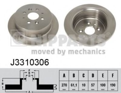 Тормозной диск NIPPARTS J3310306