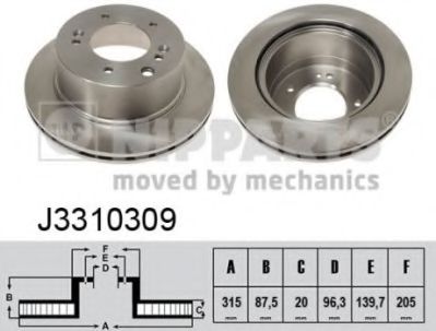 Тормозной диск NIPPARTS J3310309