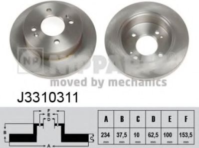 Тормозной диск NIPPARTS J3310311