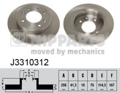 Тормозной диск NIPPARTS J3310312