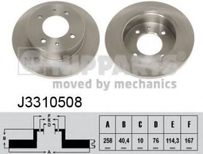 Тормозной диск NIPPARTS J3310508