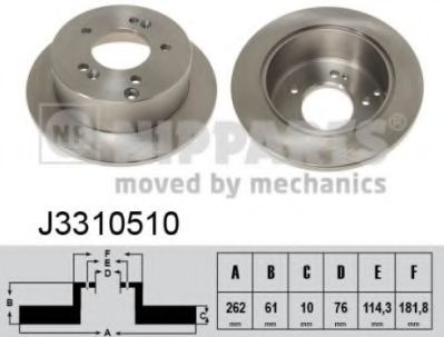 Тормозной диск NIPPARTS J3310510