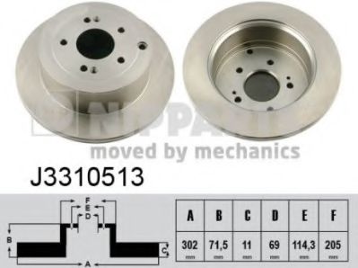 Тормозной диск NIPPARTS J3310513