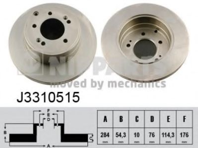 Тормозной диск NIPPARTS J3310515