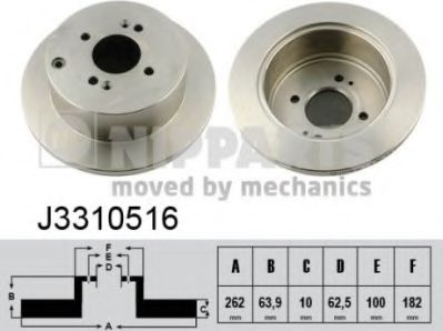 Тормозной диск NIPPARTS J3310516