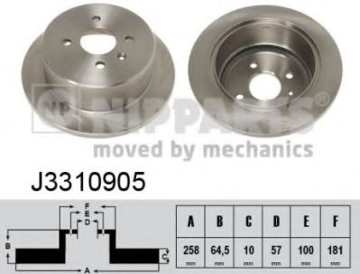Тормозной диск NIPPARTS J3310905