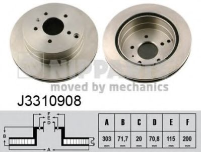 Тормозной диск NIPPARTS J3310908